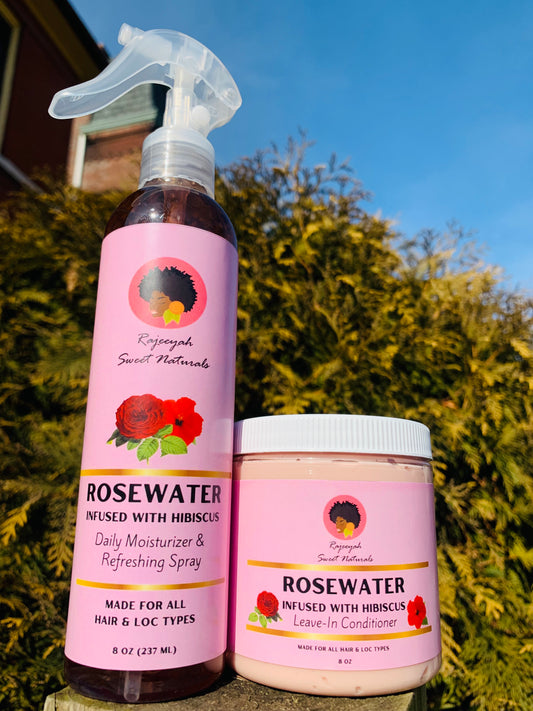 Rosewater Infused with Hibiscus Conditioning Bundle