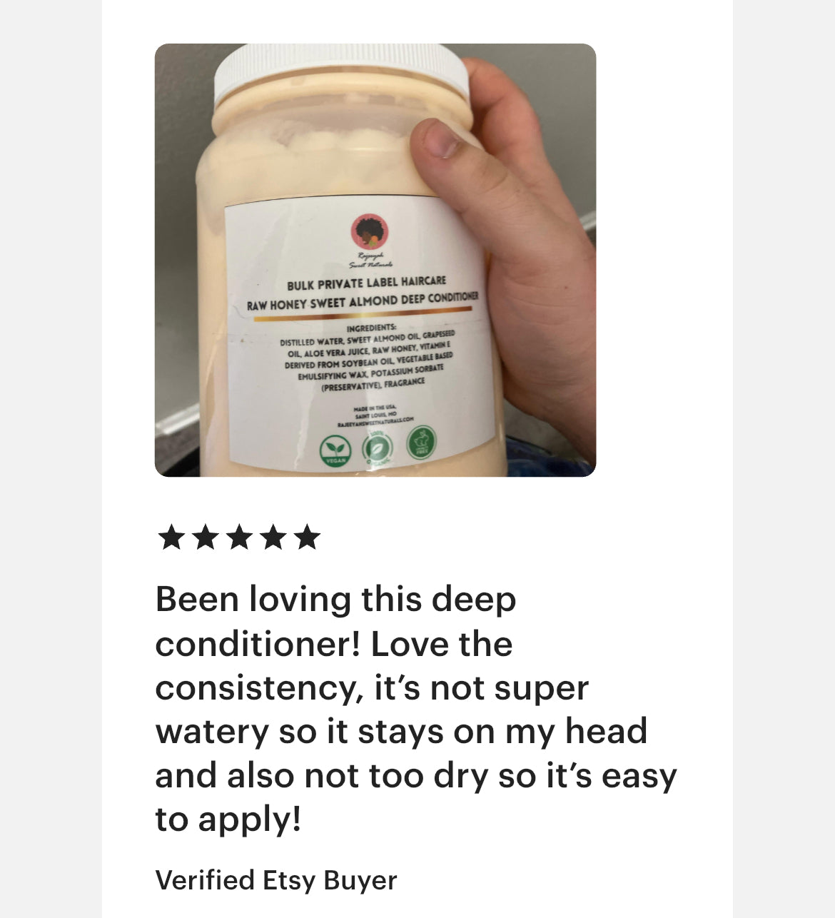 Wholesale Raw Honey Sweet Almond Deep Conditioner