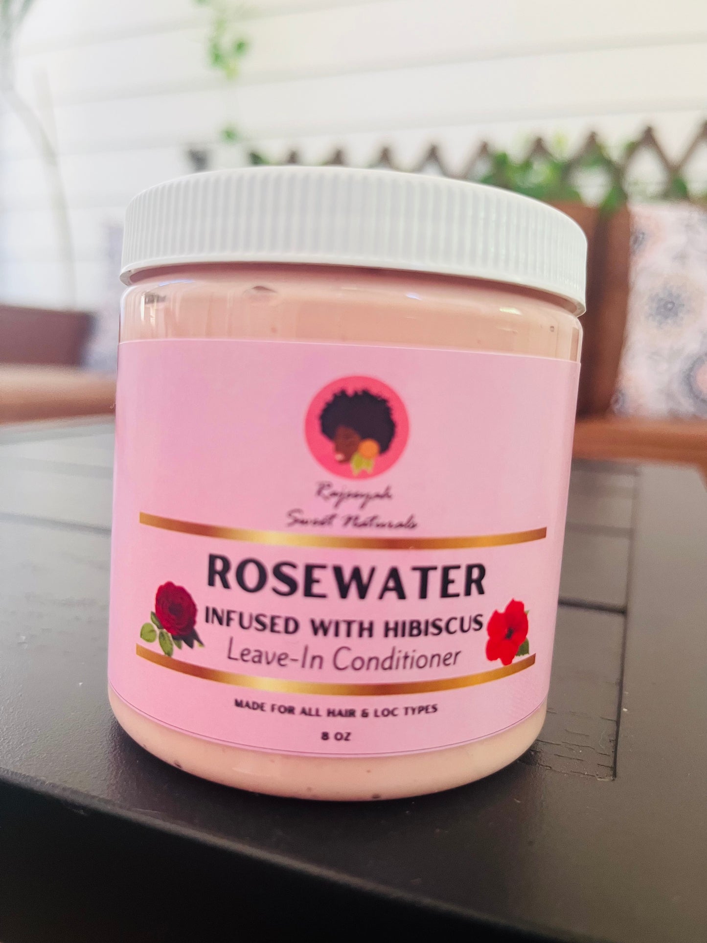 Rosewater with Hibiscus Leave-In Conditioner