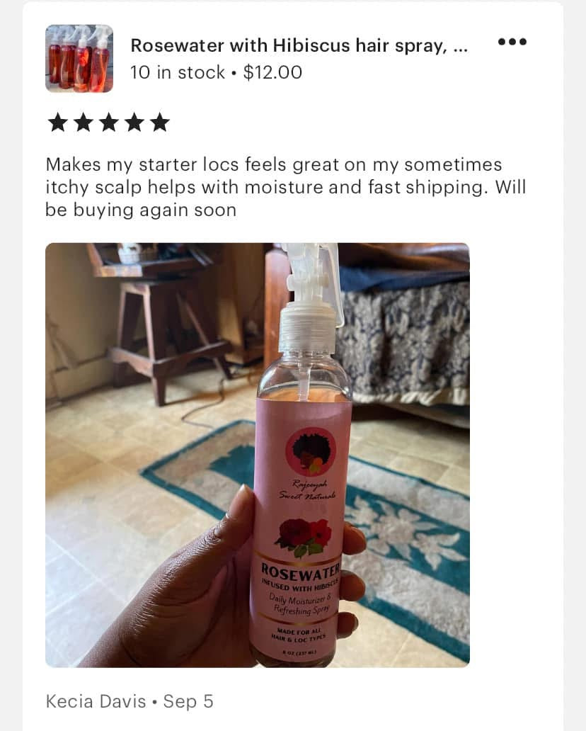 Rosewater Infused with Hibiscus Refreshing Spray