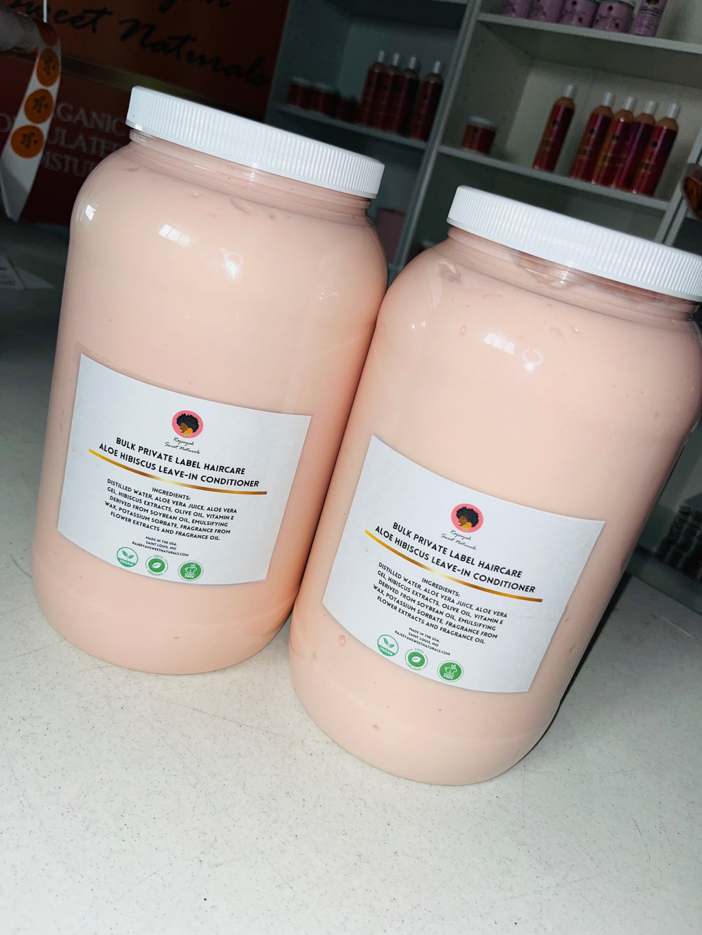 2 Leave-In Conditioners in gallon containers